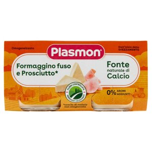 Plasmon Omogeneizzato Formaggino fuso e Prosciutto* 2 x 80 g