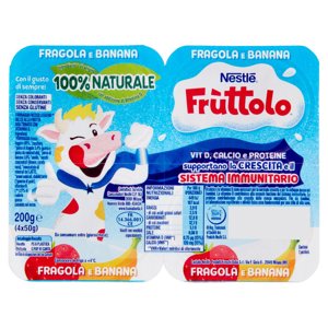 NESTLÉ FRUTTOLO Fragola e Banana 4 x 50 g