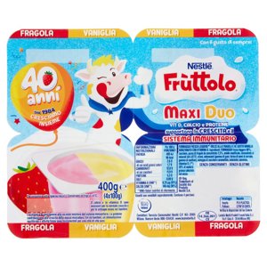 NESTLÉ FRUTTOLO Maxi Duo Fragola - Vaniglia 4 x 100 g