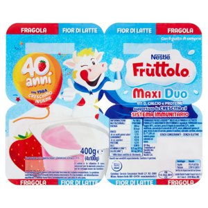 NESTLÉ FRUTTOLO Maxi Duo Fragola - Fior di Latte 4 x 100 g