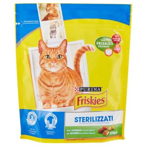 PURINA FRISKIES Gatto Sterilizzati Con un gustoso mix di Pollo e Tacchino e con verdure 375 g