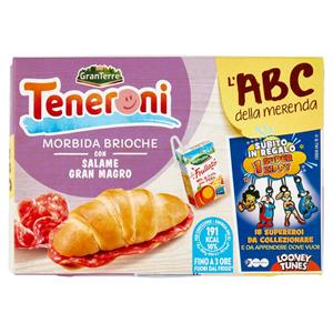 Teneroni l'ABC della merenda Morbida Brioche con Salame Gran Magro 170 g