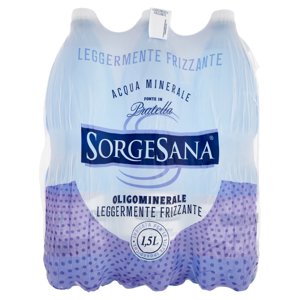 Sorgesana Acqua Minerale Oligominerale Leggermente Frizzante 6 x 1,5 L