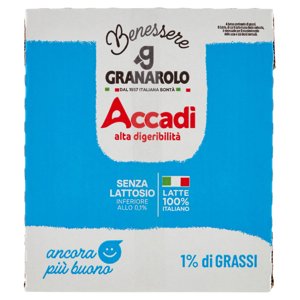 Accadì Benessere Senza Lattosio 1% di Grassi 6 x 1000 ml