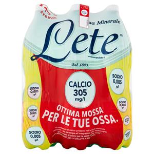 Lete Acqua Minerale Effervescente Naturale 6 x 1,5 l