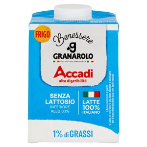 Accadì Benessere Senza Lattosio 1% di Grassi 500 ml