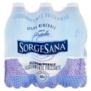 Sorgesana Acqua Minerale Oligominerale Leggermente Frizzante 6 x 50 cl