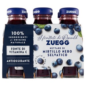 Zuegg I frutteti di Oswald Nettare di Mirtillo Nero Selvatico 6 x 125 ml