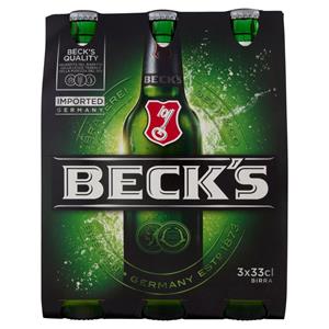 BECK'S Birra pilsner tedesca bottiglia 3x33cl