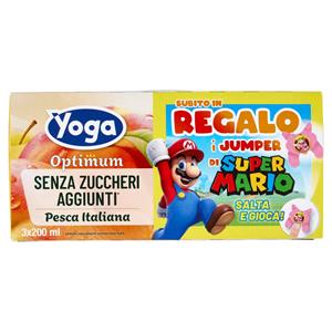 Yoga Optimum Senza Zuccheri Aggiunti* Pesca Italiana 3 x 200 ml