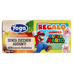 Yoga Optimum Senza Zuccheri Aggiunti* Albicocca Italiana 3 x 200 ml