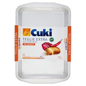 Cuki Cuoce Teglie Extra Alluminio alto spessore 8 Porzioni 2 pz