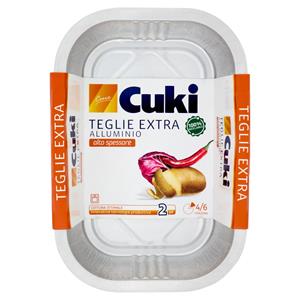 Cuki Cuoce Teglie Extra Alluminio alto spessore 4/6 Porzioni 2 pz