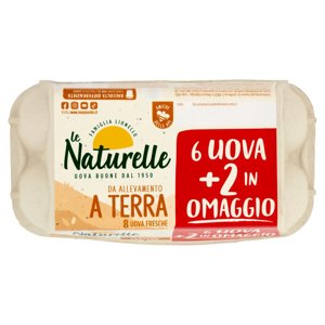 le Naturelle da Allevamento a Terra 8 Uova Fresche 400 g