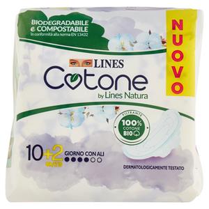 Lines Cotone by Lines Natura Giorno con Ali 10 + 2 pz