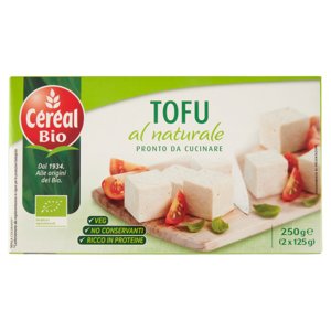 Céréal Bio, Tofu al Naturale, Vegano, Ricco di Proteine, Senza Coloranti e Conservanti - 2 x 125 g