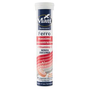 Matt Benessere Ferro + Vitamina C 20 compresse effervescenti 80 g