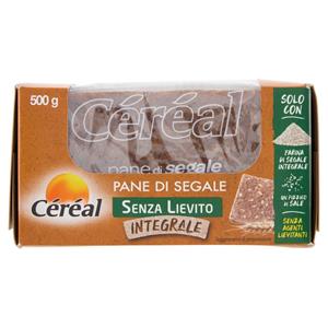 Céréal Senza Lievito Pane di Segale Integrale, solo con Farina di Segale integrale - 500 g