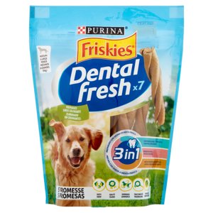 PURINA FRISKIES Dental fresh Snack igiene orale e dentale taglia M/L busta 7 bastoncini 180 g