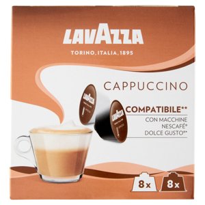 Lavazza Cappuccino Compatibile** con Macchine Nescafé Dolce Gusto* 8 x 17 g + 8 x 8 g 200 g