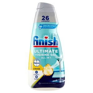 Finish Ultimate + Igiene Gel Napisan Lemon liquido lavastoviglie 26 lavaggi 560 ml