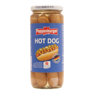 POPPENB.WURSTEL HOTDOG 6P 550G