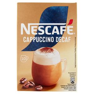 NESCAFÉ Cappuccino Decaf Solubile Decaffeinato, 10 Bustine 125g