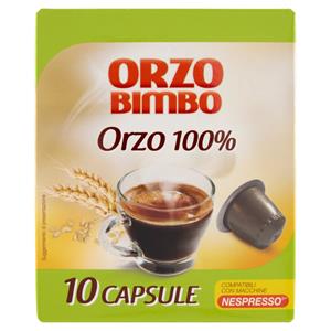 Orzo Bimbo Orzo 100% 10 Capsule Compatibili con Macchine caffè Nespresso* - 10 x 2,7 g