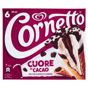 Cornetto Algida Cuore di Cacao 6 Gelati 360 g