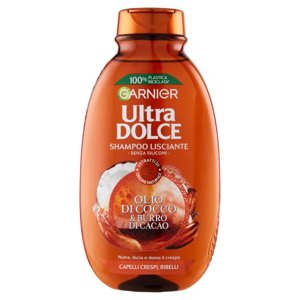 Garnier Shampoo Ultra Dolce Olio di Cocco e Burro di Cacao, Shampoo per Capelli Crespi, 250 ml