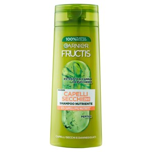 Garnier Fructis Shampoo Capelli Secchi 2in1, shampoo per capelli secchi e danneggiati, 250 ml