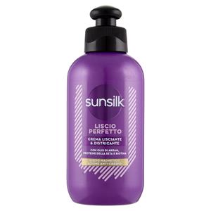 sunsilk Liscio Crema Lisciante & Districante con Olio di Argan, Proteine della Seta e Biotina 200 mL