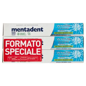 Mentadent White System Crystalgel 3 x 75 ml