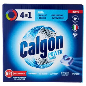 Calgon Power Tabs 4in1 Anticalcare lavatrice 15 Tabs 195 gr