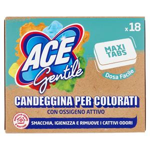 Ace Gentile Maxi Tabs Candeggina per Colorati 18 x 18 g