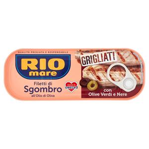 Rio mare Filetti di Sgombro all'Olio di Oliva con Olive Verdi e Nere Grigliati* 120 g