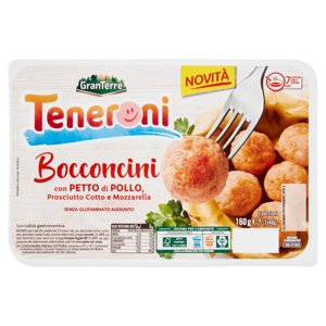 Teneroni Bocconcini con Petto di Pollo, Prosciutto Cotto e Mozzarella 2 x 80 g