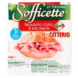 Citterio Sofficette Prosciutto Cotto di Alta Qualità 80 g