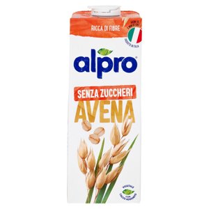 ALPRO Avena Senza Zuccheri, Bevanda all'Avena 100% vegetale con vitamine B2, B12 e D, 1 L