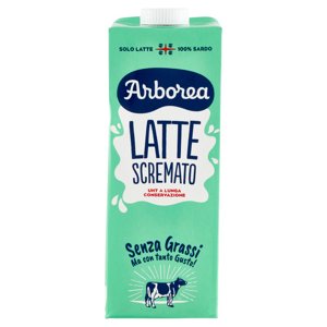 Arborea Latte Scremato UHT a Lunga Conservazione Senza Grassi 1000 ml