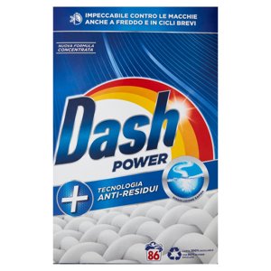 Dash Power Detersivo Lavatrice in Polvere, Tecnologia Anti-Residui, 86 Lavaggi 4300 g