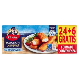 Capitan Findus 30 Bastoncini con 100% Filetti di Merluzzo 750 g