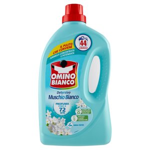 Omino Bianco Detersivo Lavatrice Liquido Muschio Bianco 44 Lavaggi 1760 ml