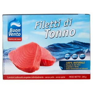 Buon Vento Filetti di Tonno Pinne Gialle Surgelati 250 g