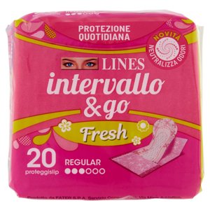 Lines intervallo & go Fresh proteggislip Regular Ripiegato 20 pz