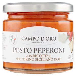 Campo d'Oro Pesto Peperoni con Ricotta e "Pecorino Siciliano DOP" 180 g