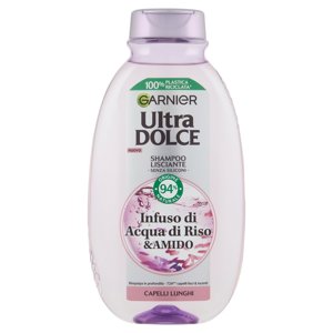 Garnier Ultra Dolce Infuso di Acqua di Riso & Amido, Shampoo Lisciante 250 ml