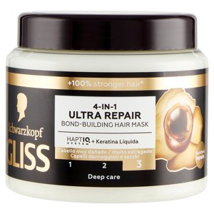 Gliss 4-in-1 Ultra Repair Maschera Bond Building per Capelli 400ml