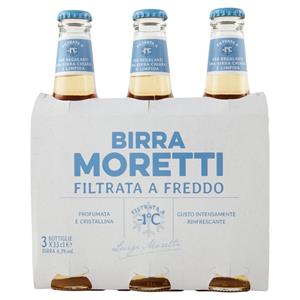 Birra Moretti Filtrata a Freddo 3 x 33 cl