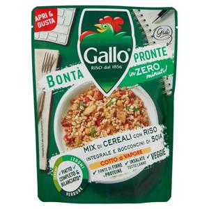 Gallo Bontà Pronte Mix di Cereali con Riso Integrale e Bocconcini di Soia 220 g